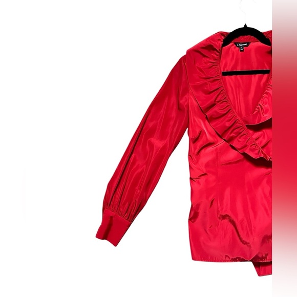 J.Peterman Flamenco Christmas Blouse Red Size 4 - Picture 3 of 7